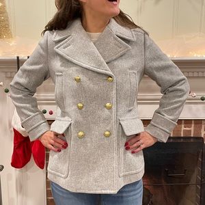 Grey Women’s J. Crew Peacoat